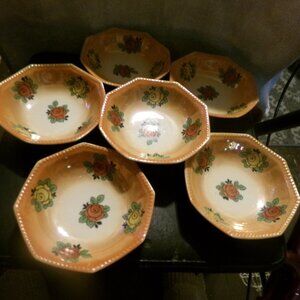 6 vintage desert bowl. made in germany. fine china.